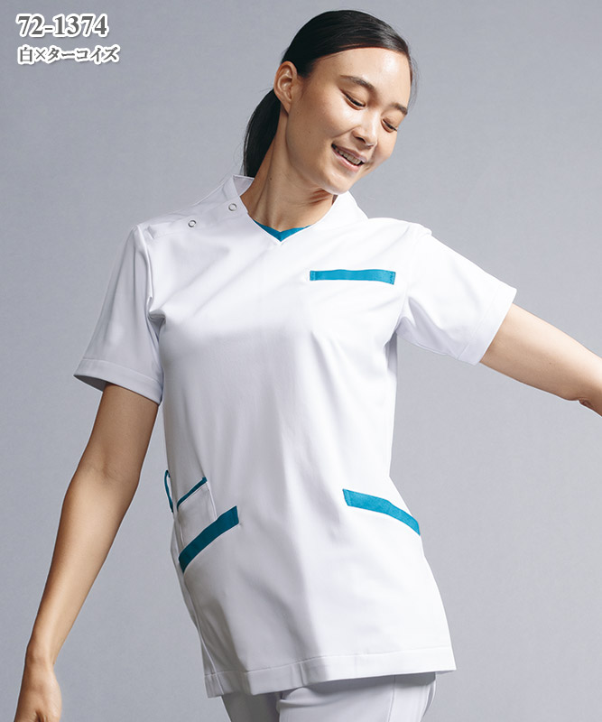 男女兼用スクラブ半袖[住商モンブラン製品] 72-1374～1388｜THS-白衣