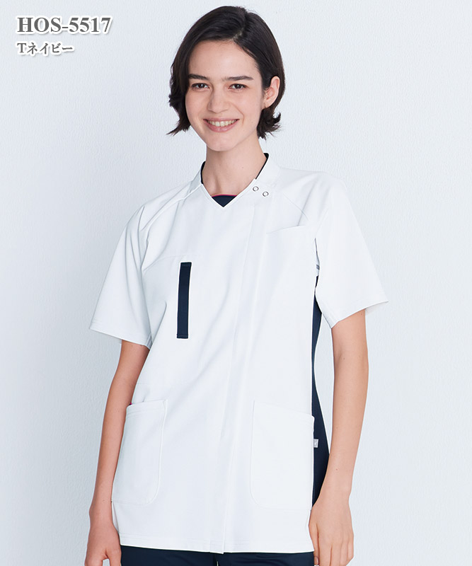 男女兼用スクラブ半袖[ナガイレーベン製品] HOS-5517｜THS-白衣通販・販売
