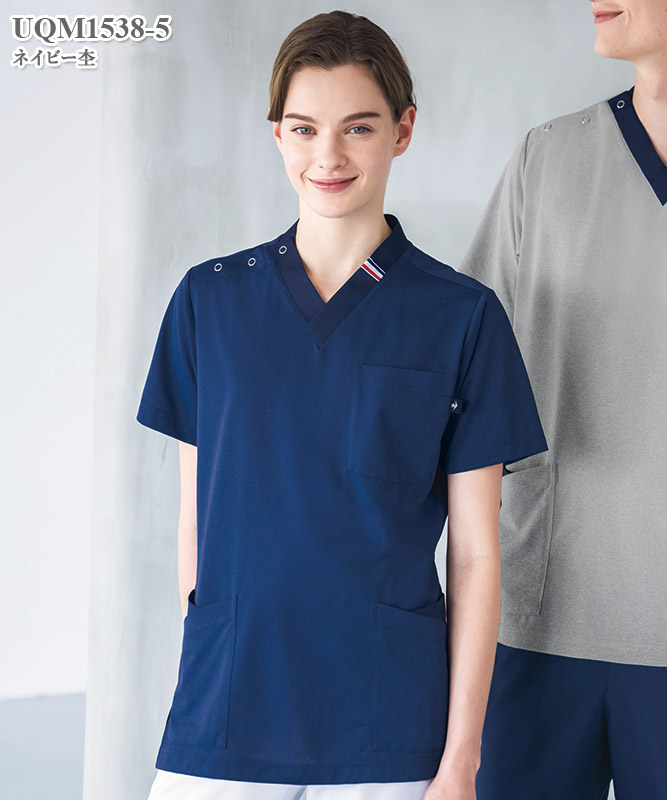 第一学院の服 ルコックスポルティフユニセックスVネックスクラブ半袖[明石S.U.C.製品