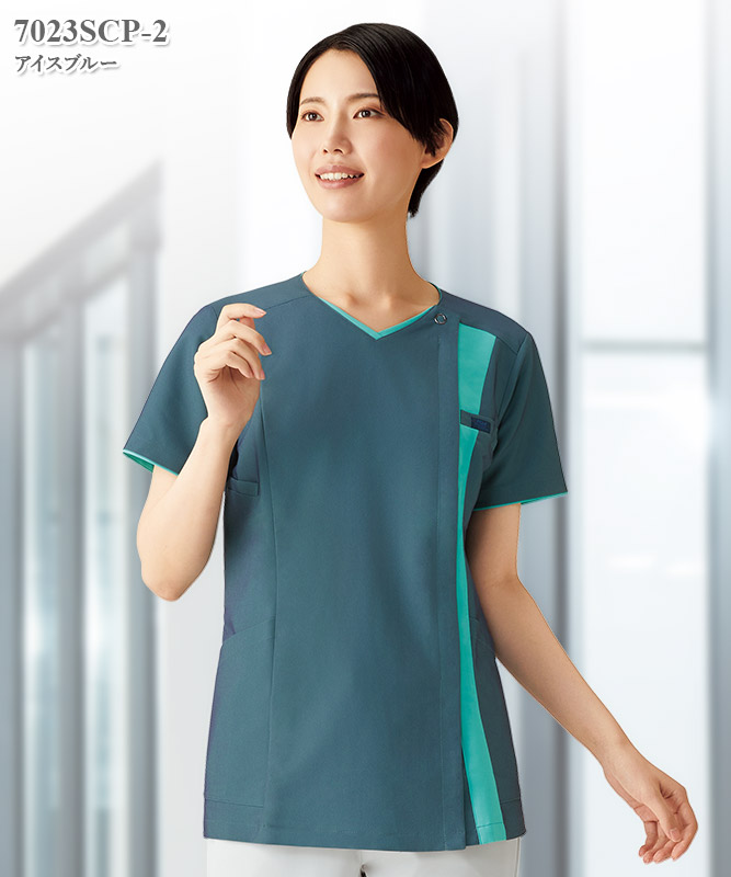 美品♡FRAMeWORK♡HOSE CLOTH スイングトップ　クリーニング済 レディスジップスクラブ半袖[フォーク製品] 7023SCP｜THS-白衣通販・販売