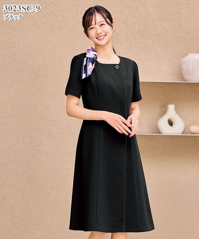 1231シック訪問着 単品 ワンピース半袖[フォーク製品] 3023SC｜THS-白衣通販・販売