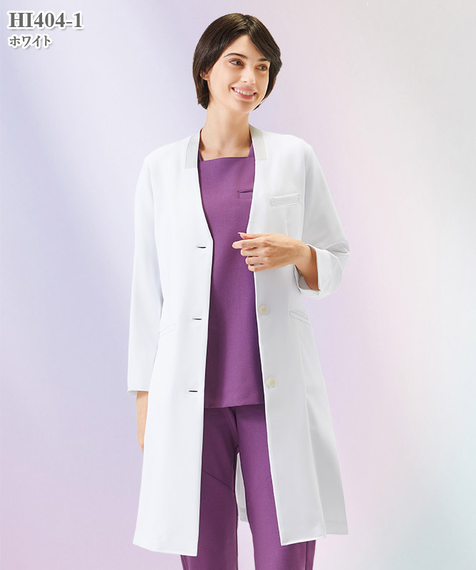 ワコールレディス白衣コート長袖[フォーク製品] HI404｜THS-白衣通販・販売