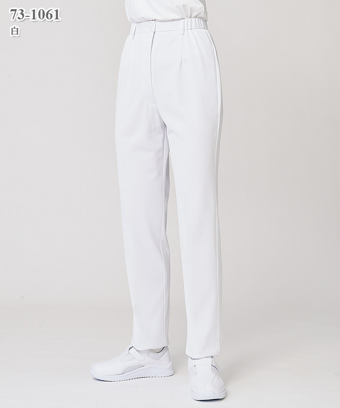 レディスパンツ(ノータック・両脇ゴム)[住商モンブラン製品] 73-1061