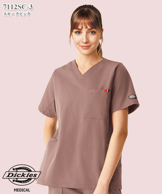 ディッキーズスクラブ半袖(男女兼用)[フォーク製品] 7112SC｜THS-白衣