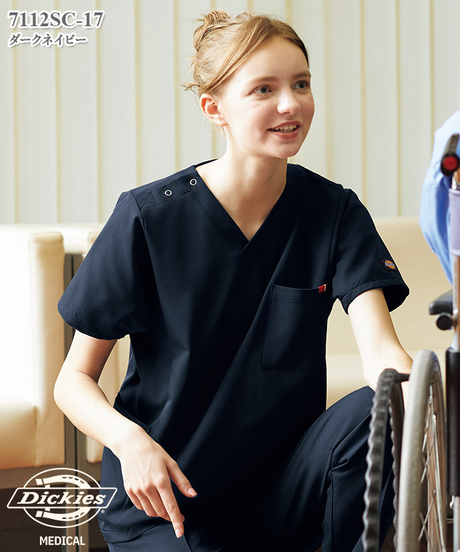 ディッキーズスクラブ半袖(男女兼用)[フォーク製品] 7112SC｜THS-白衣