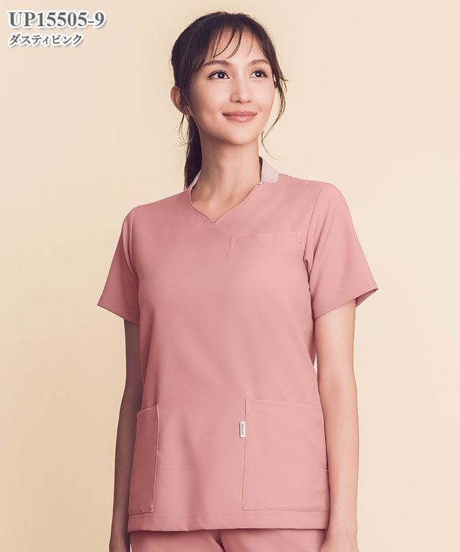 ユニセックススクラブ半袖[明石S.U.C.製品] UP15505｜THS-白衣通販・販売