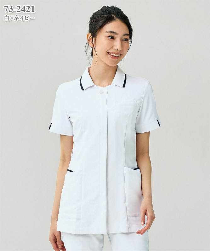 ナースジャケット半袖[住商モンブラン製品] 73-2421～2423｜THS-白衣