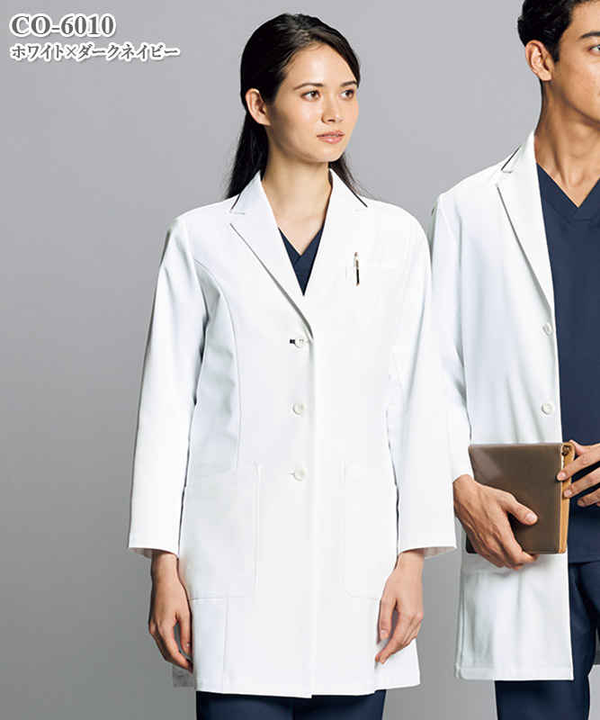 レディス白衣ショートドクターコート長袖[オンワード製品] CO-6010