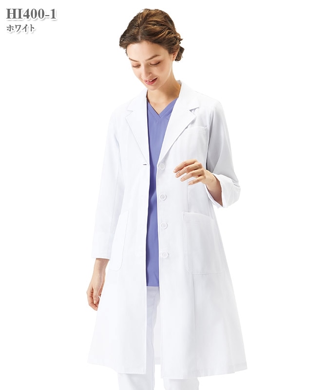ワコールレディス白衣コート長袖[フォーク製品] HI400(□加工内容