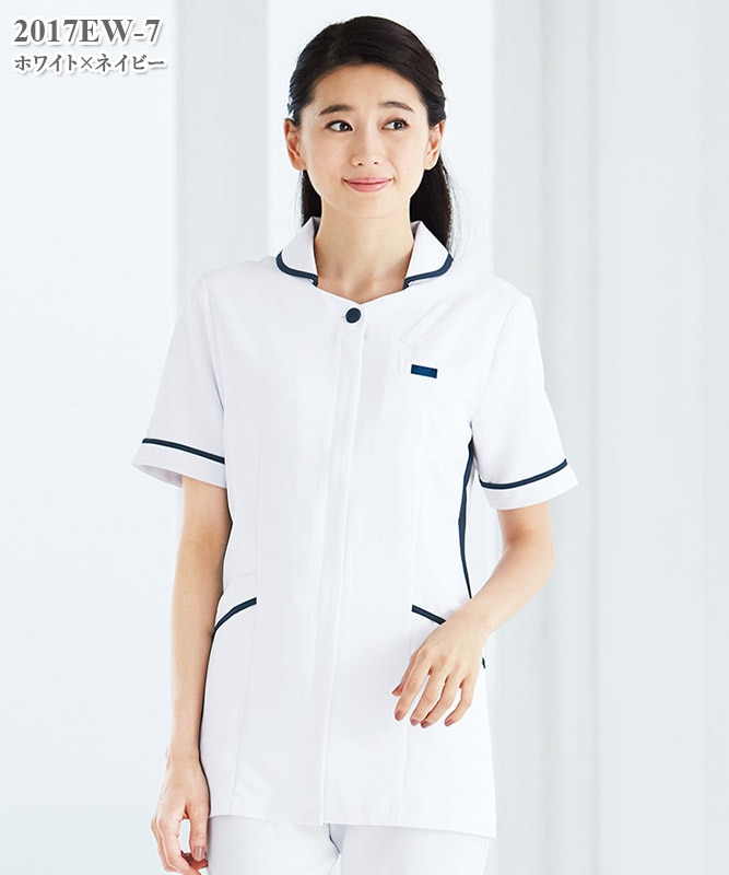 女子チュニック半袖[フォーク製品] 2017EW(□加工内容 [ネーム刺繍] 右