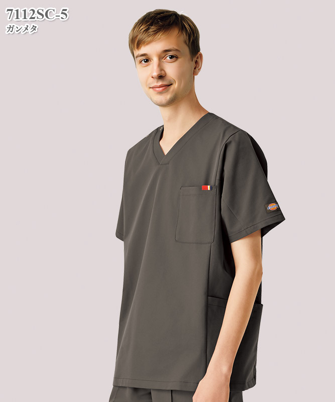 ディッキーズスクラブ半袖(男女兼用)[フォーク製品] 7112SC｜THS-白衣