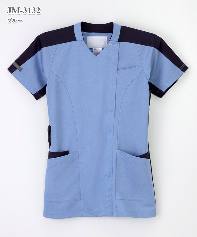 男女兼用ニットシャツ半袖[ナガイレーベン製品] JM-3132｜THS-白衣通販