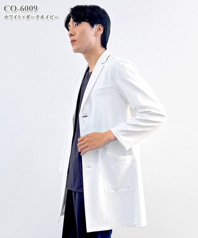メンズ白衣ショートドクターコート長袖[オンワード製品] CO-6009｜THS