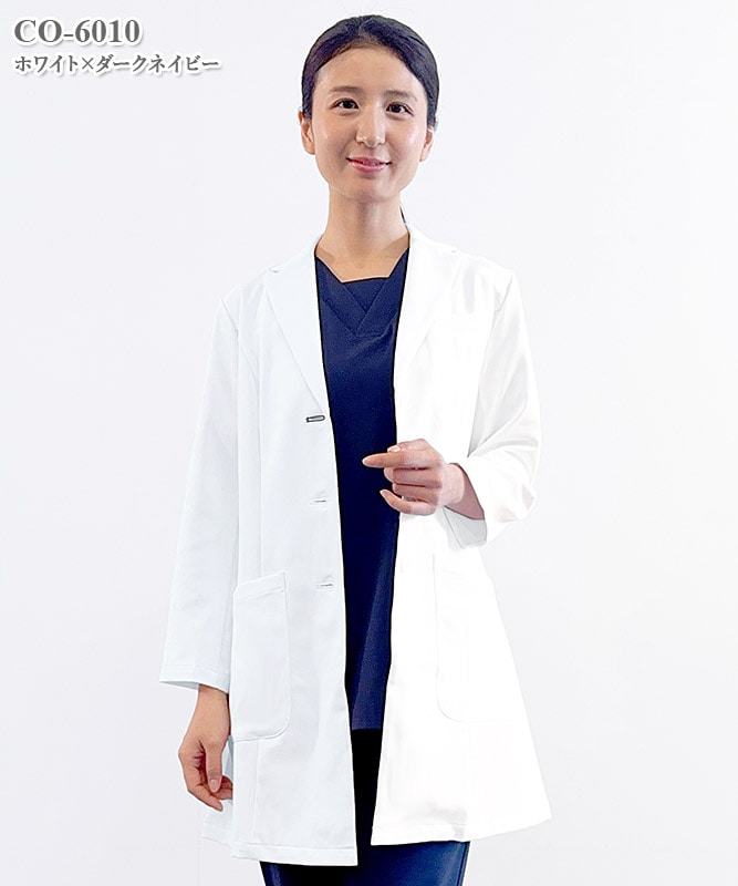 レディス白衣ショートドクターコート長袖[オンワード製品] CO-6010