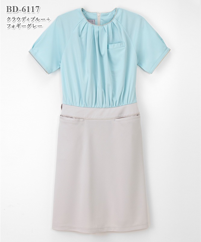 Ths 白衣通販 女子ワンピース半袖 ナガイレーベン製品 6117