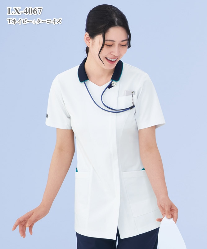 女子チュニック半袖[ナガイレーベン製品] LX-4067｜THS-白衣通販・販売