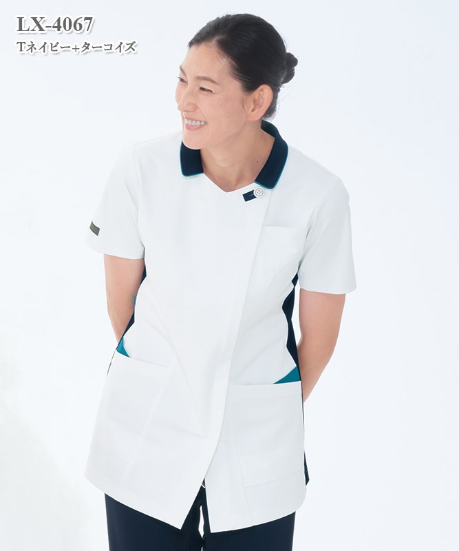 女子チュニック半袖[ナガイレーベン製品] LX-4067｜THS-白衣通販・販売