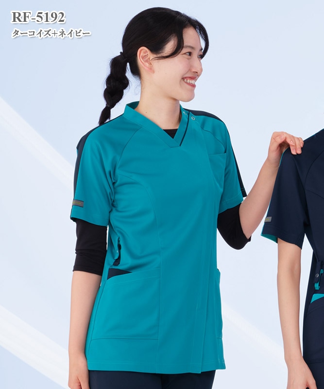 女子スクラブ半袖[ナガイレーベン製品] RF-5192｜THS-白衣通販・販売