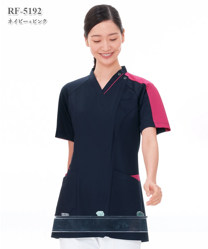 レディースウェア nabe 女子スクラブ半袖[ナガイレーベン製品] RF-5192｜THS-白衣通販・販売