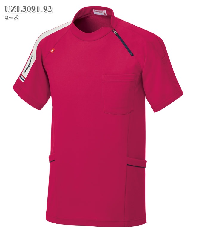 le coq sportif ルコック ハーフジップシャツ 半袖 メンズ エコ