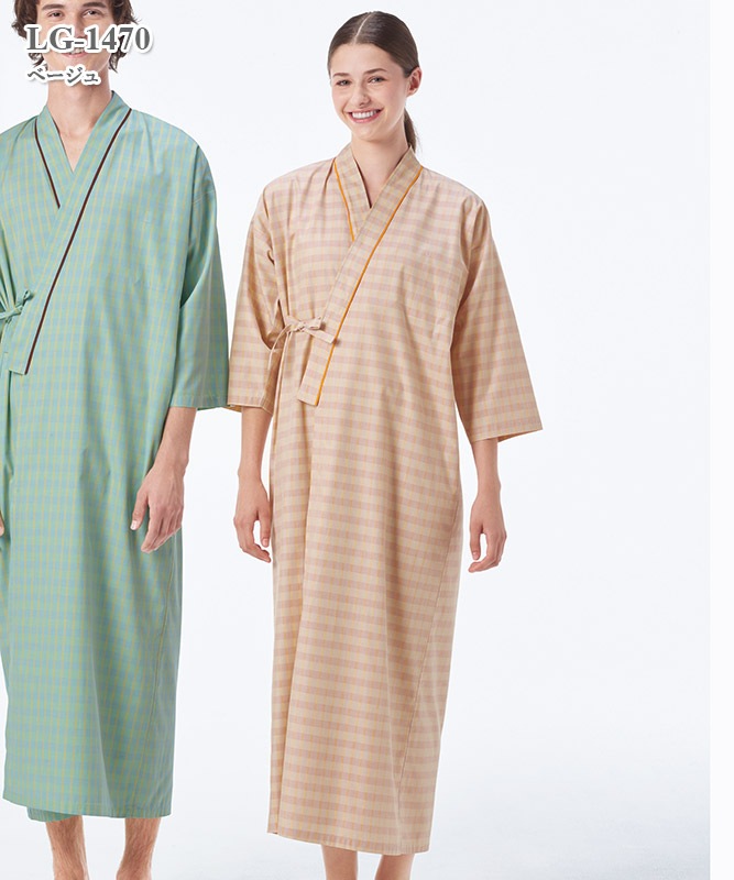 ヘルスヘルパー患者衣ゆかた型[ナガイレーベン製品] LG-1470｜THS-白衣