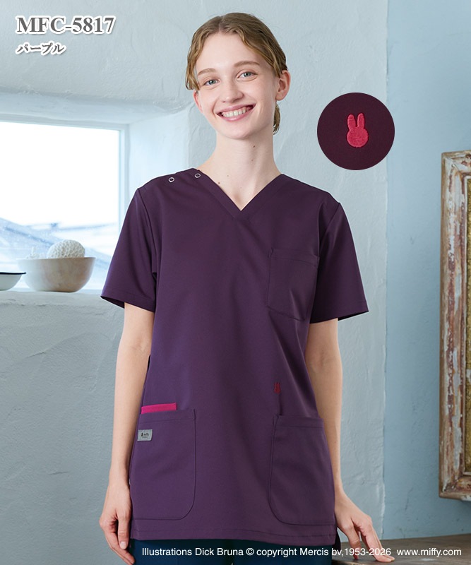 ミッフィーシリーズ男女兼用スクラブ半袖[ナガイレーベン製品] MFC