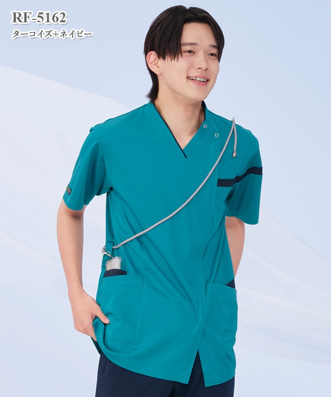 男女兼用スクラブ半袖[ナガイレーベン製品] RF-5162｜THS-白衣通販・販売