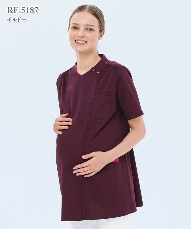 女子マタニティスクラブ半袖[ナガイレーベン製品] RF-5187｜THS-白衣
