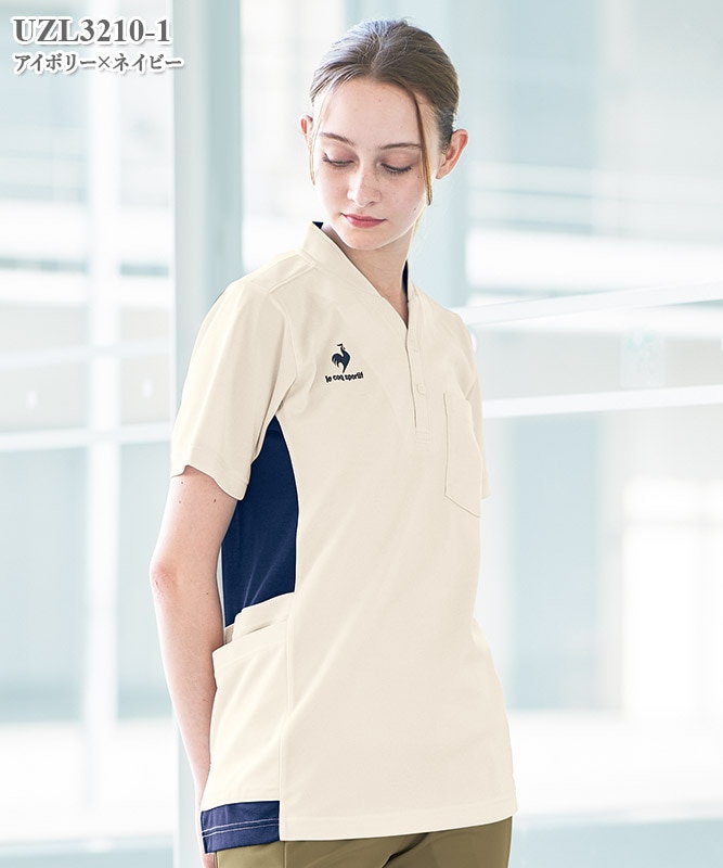 ルコックスポルティフユニセックスニットシャツ半袖[明石S.U.C.製品