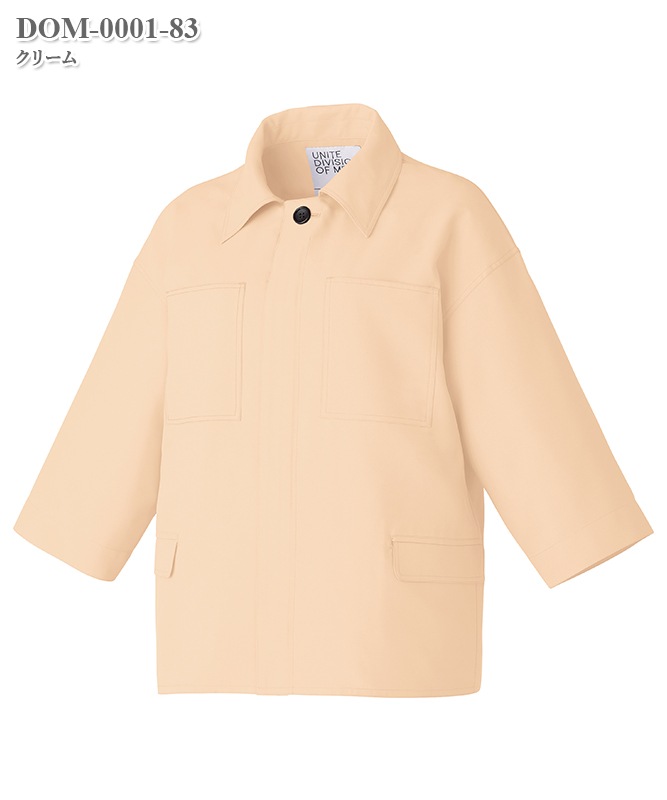 男女兼用ファスナースクラブ六分袖[チトセ製品] DOM-0001｜THS-白衣