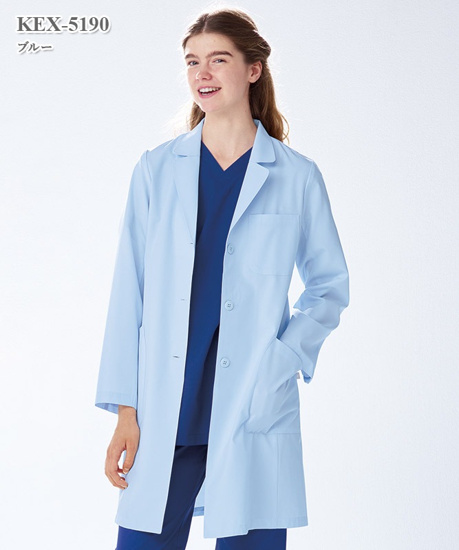 女子白衣シングル診察衣長袖[ナガイレーベン製品] KEX-5190｜THS-白衣
