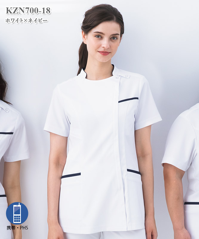 レディスジャケット半袖[KAZEN製品] KZN700｜THS-白衣通販・販売