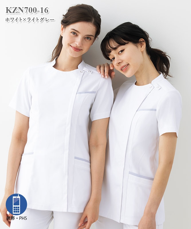 レディスジャケット半袖[KAZEN製品] KZN700｜THS-白衣通販・販売