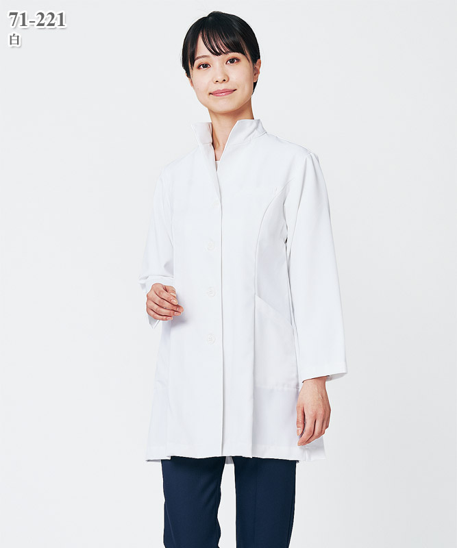 レディス白衣ドクターコート長袖[住商モンブラン製品] 71-221｜THS