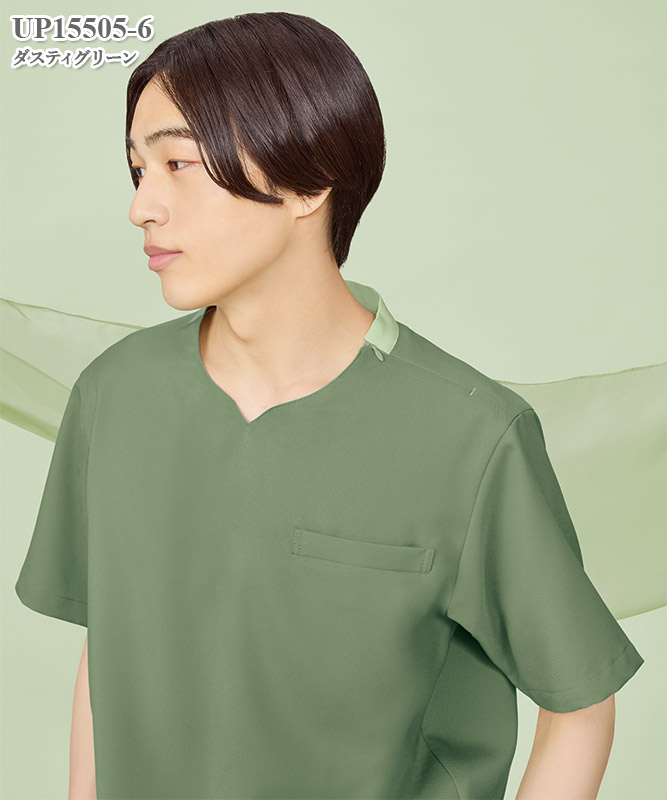 ユニセックススクラブ半袖[明石S.U.C.製品] UP15505｜THS-白衣通販・販売