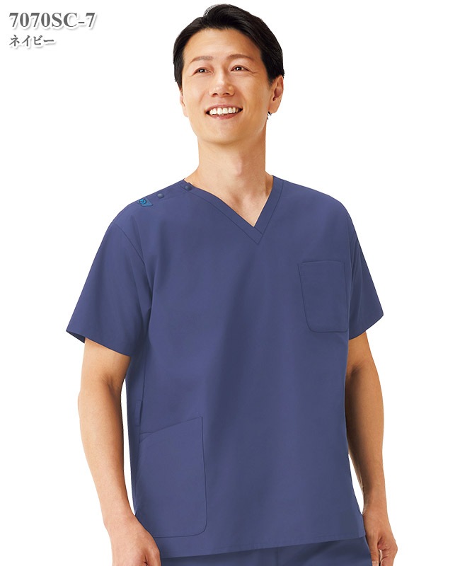 男女兼用スクラブ半袖[フォーク製品] 7070SC｜THS-白衣通販・販売