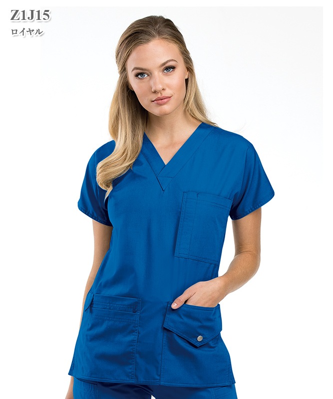 スクラブ6ポケットトップ半袖(男女兼用)[スマートスクラブス製品