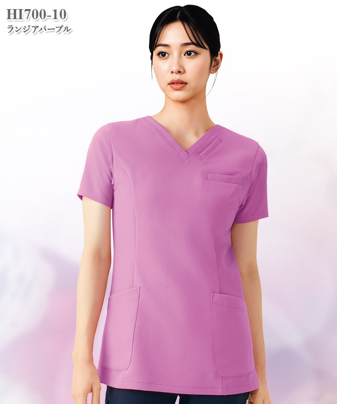 Ths 白衣通販 ワコールレディススクラブ半袖 フォーク製品 Hi700