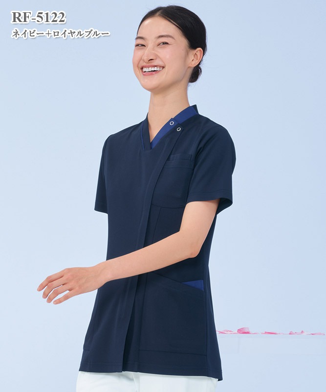 sk4425 RUELLE スポーツ　ブラ ダークブルー/XSサイズ　2点 女子スクラブ半袖[ナガイレーベン製品] RF-5122｜THS-白衣通販・販売