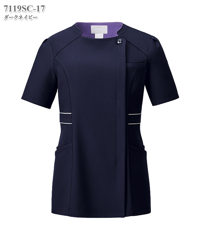 女子チュニック半袖[フォーク製品] 7119SC｜THS-白衣通販・販売