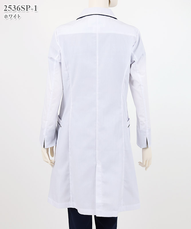 レディス白衣シングルコート長袖[フォーク製品] 2536SP｜THS-白衣通販