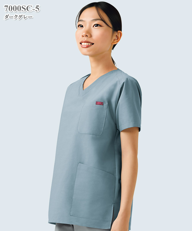 PANTONE男女兼用スクラブ半袖[フォーク製品] 7000SC｜THS-白衣通販・販売