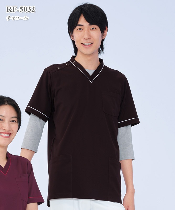 男女兼用スクラブ半袖[ナガイレーベン製品] RF-5032｜THS-白衣通販・販売