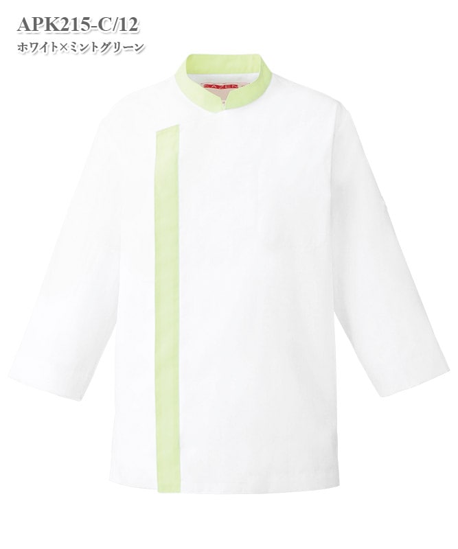 男女兼用コックシャツ七分袖[KAZEN製品] APK215-1｜THS-白衣通販・販売