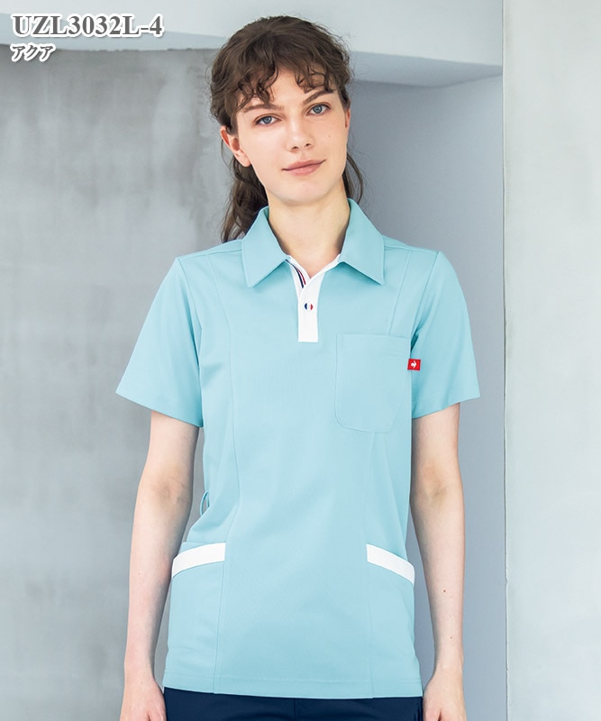 ルコックスポルティフ男女兼用ニットシャツ半袖[明石S.U.C.製品