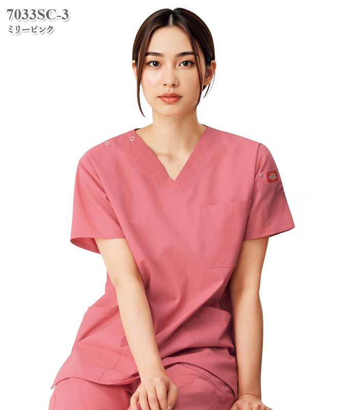 ディッキーズスクラブ半袖(男女兼用)[フォーク製品] 7033SC｜THS-白衣