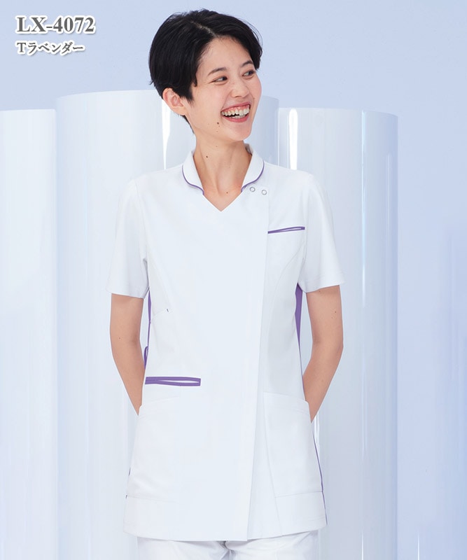 女子ハイブリッドチュニック半袖[ナガイレーベン製品] LX-4072｜THS