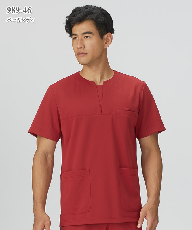 男女兼用スクラブ半袖[KAZEN製品] 989｜THS-白衣通販・販売