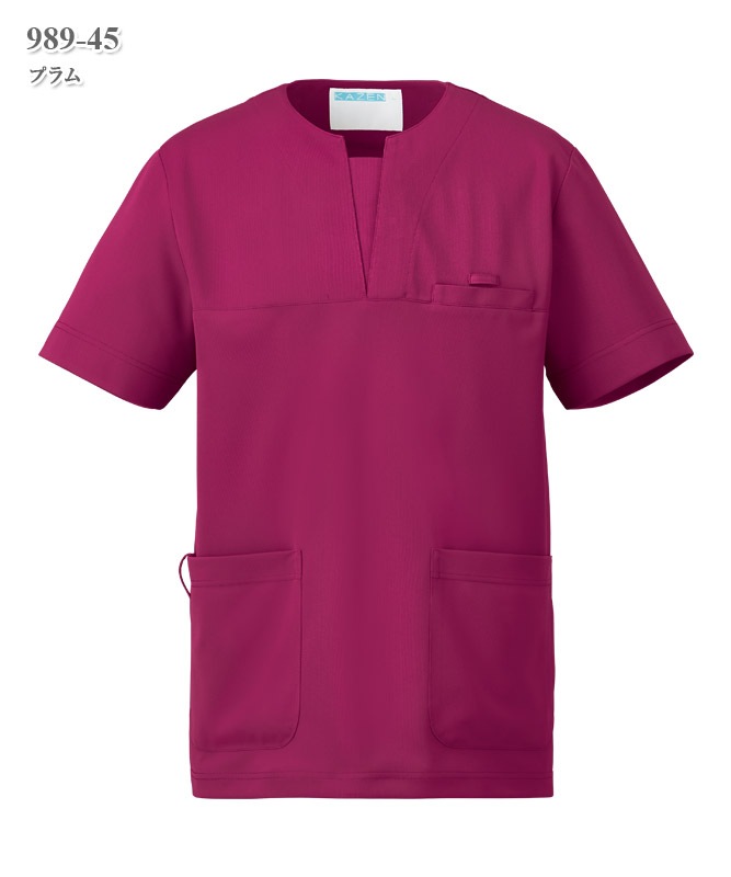 男女兼用スクラブ半袖[KAZEN製品] 989｜THS-白衣通販・販売