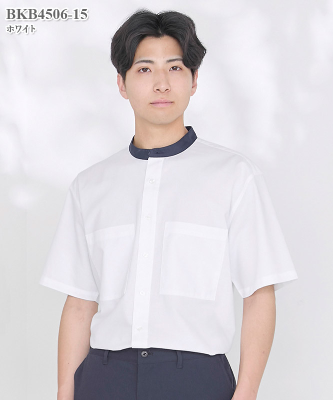 ユニフォーム サーカス ビームスユニセックスバンドカラーシャツ半袖